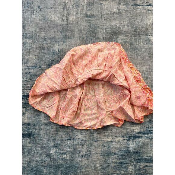 NWT! Orange Pink Yellow Floral Flutter Skirt Size 6 - Picture 3 of 5